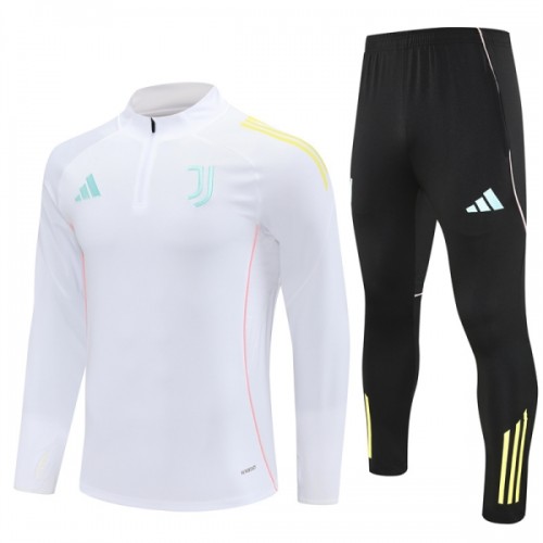 Juventus Sweat d'Entraînement Quarter-Zip 2025-26 Blanche Juventus Sweat d'Entraînement Quarter-Zip 2025-26 Blanche